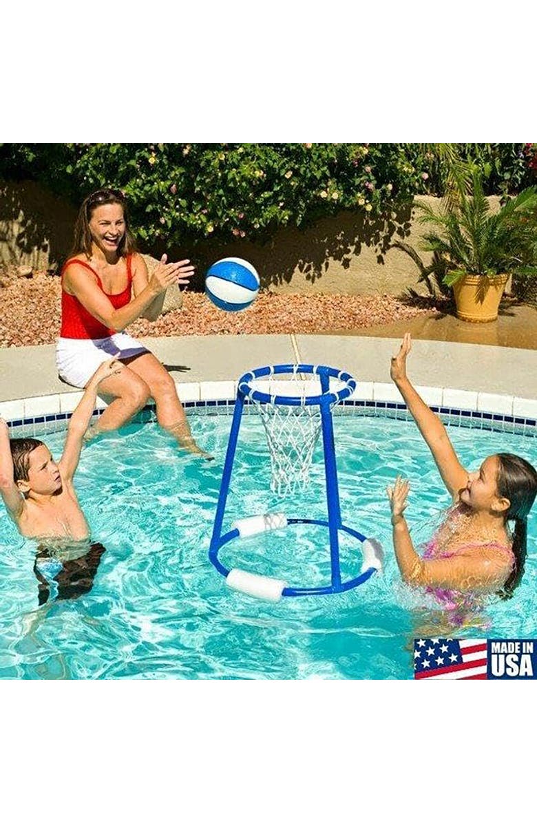 Swimline Tallboy Floating Basketball, Plastic Pool Toy, Kids & Adults, Alternate, color, Multicolored