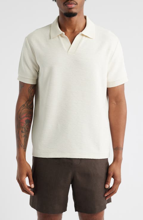 Wave Texture Johnny Collar Polo