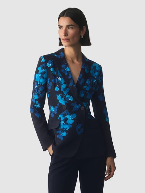 Knighton Silk Long Sleeve Blazer