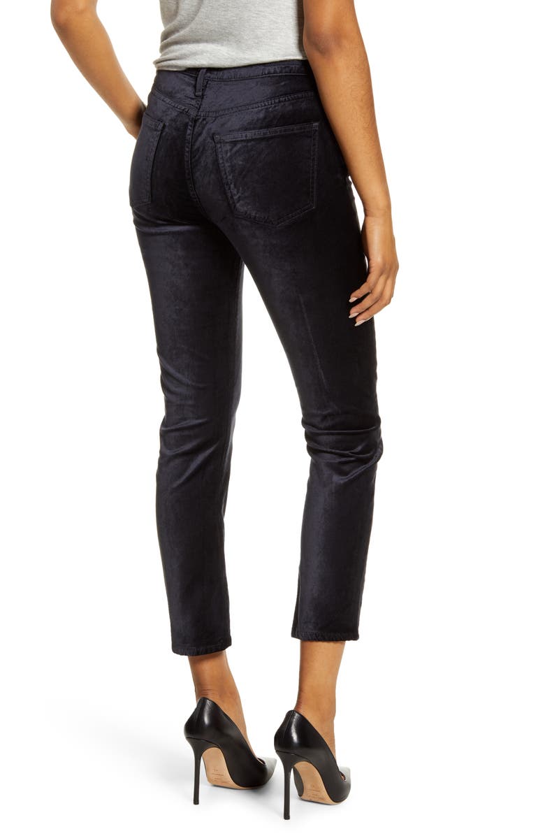 Citizens of Humanity Harlow Ankle Slim Velvet Pants, Alternate, color,