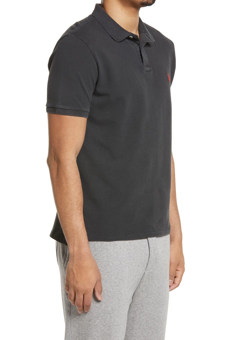 Slim Fit Piqué Polo, Alternate, color, POLO BLACK