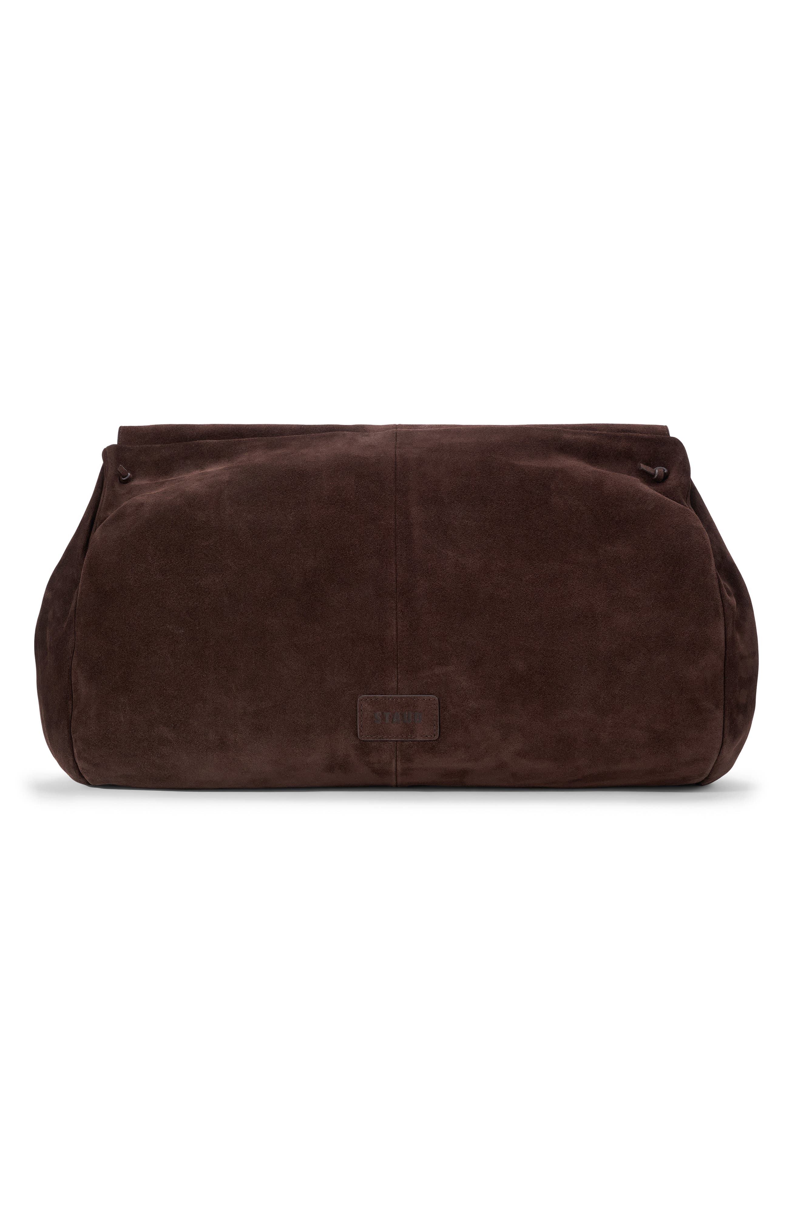Cy Oversized Leather Clutch Bag, Alternate, color, ESPRESSO