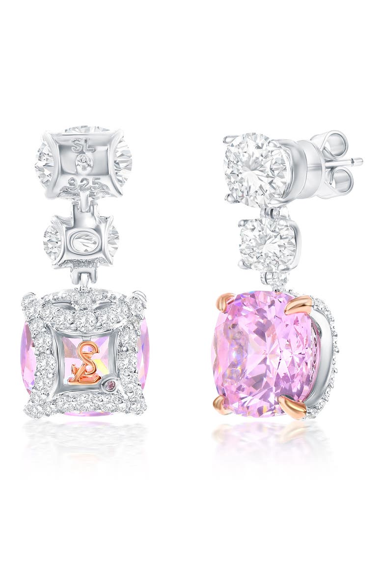 Gala Firework Drop Earrings, Main, color, PINK