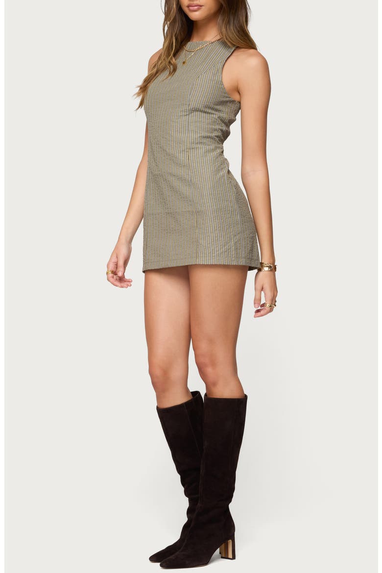 Macee Stripe Sleeveless Romper, Alternate, color, OLIVE