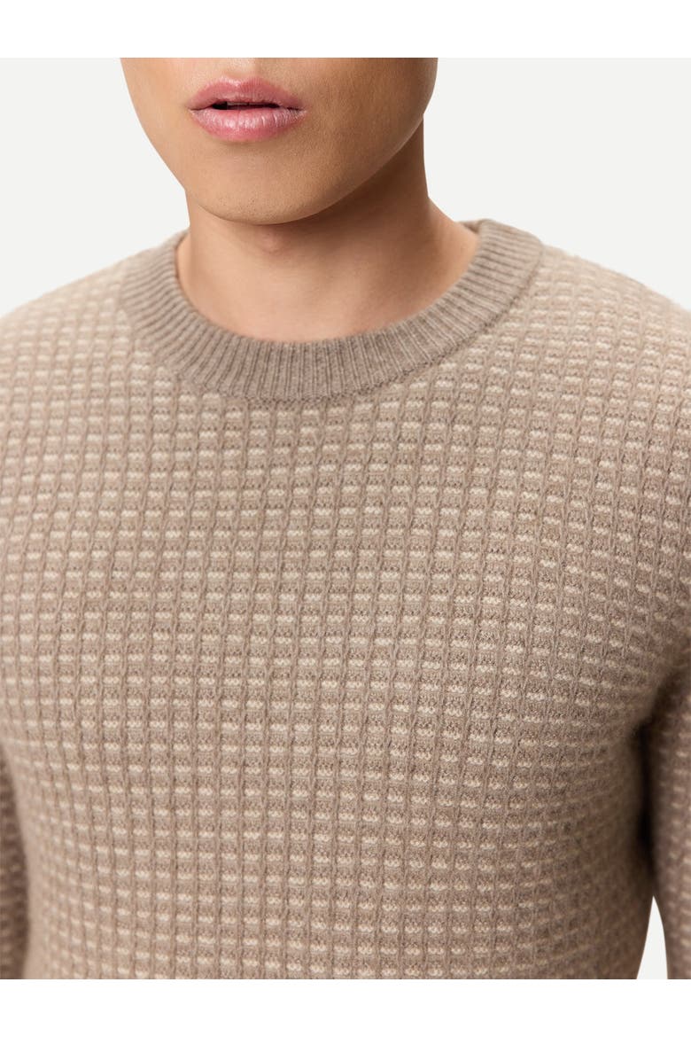 Cashmere Waffle Knit Sweater, Alternate, color, taupe
