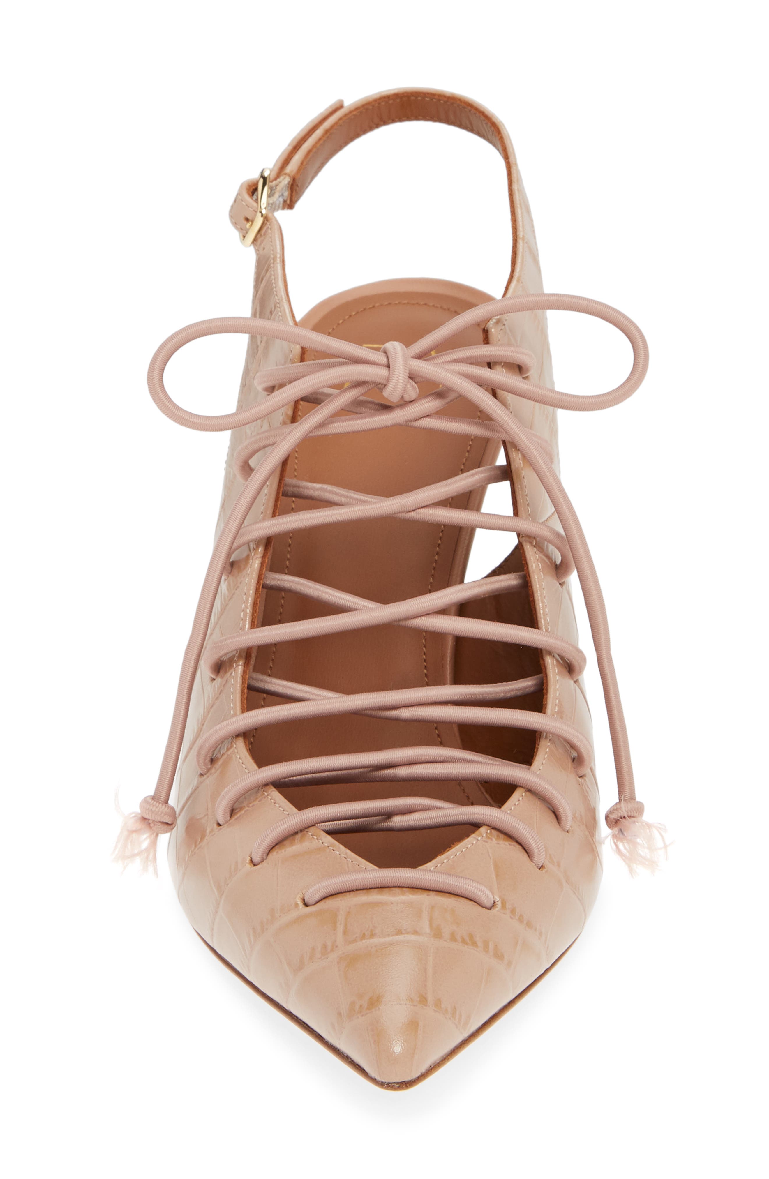 Malone Souliers Alessandra Pointed Toe Lace-Up Pump, Alternate, color, 