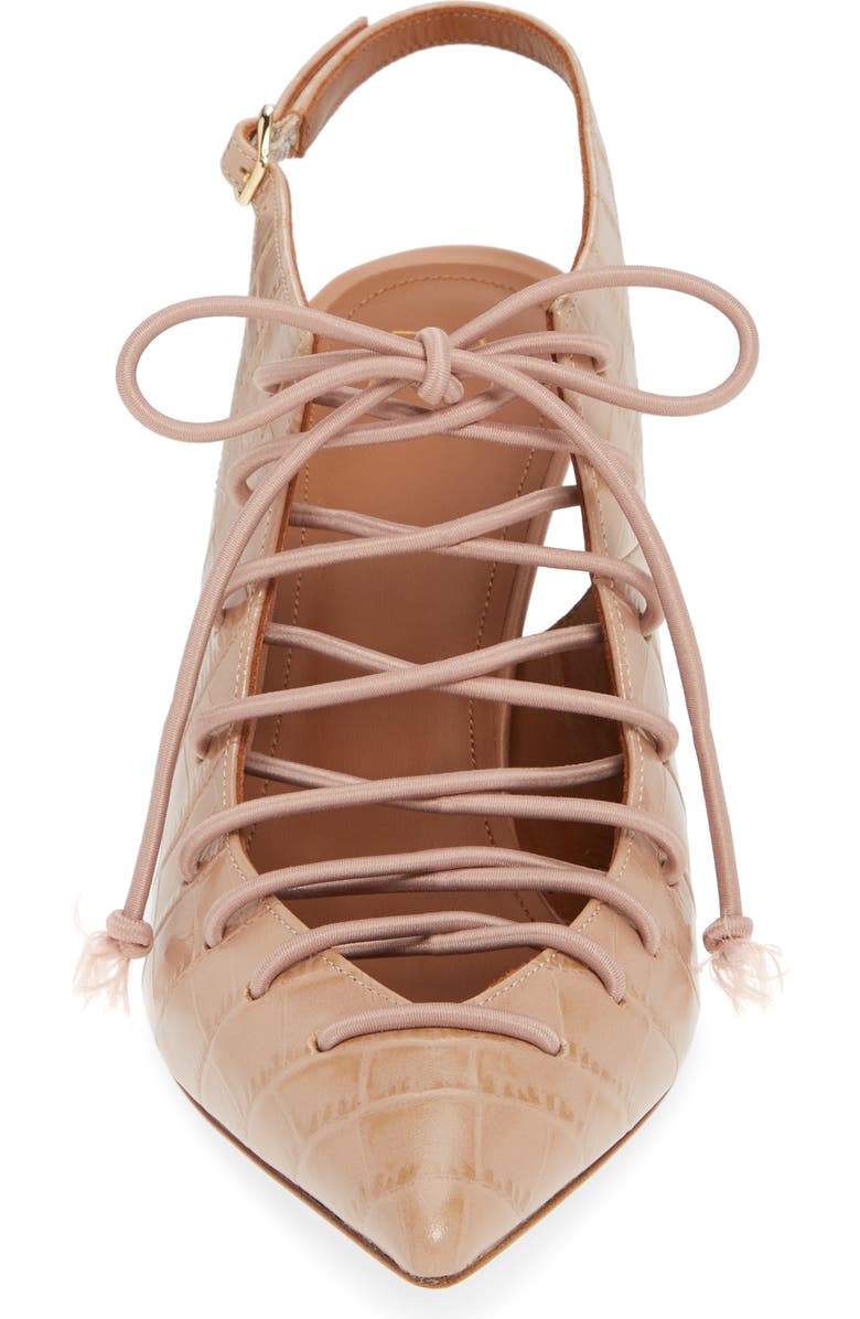 Malone Souliers Alessandra Pointed Toe Lace-Up Pump, Alternate, color,