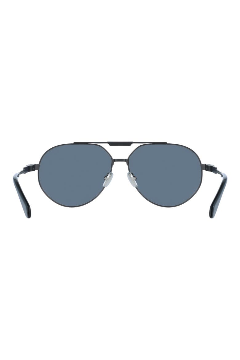 62mm Oversize Aviator Sunglasses, Alternate, color, MATTE DARK GUNMETAL