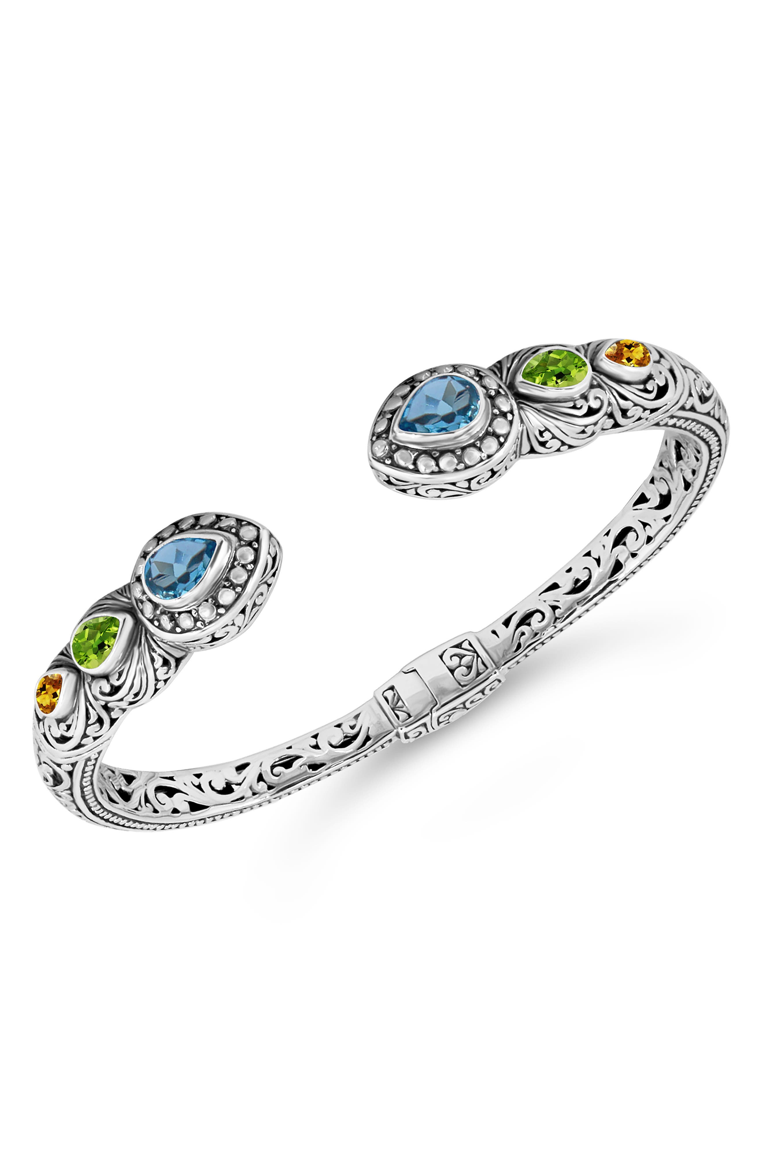 DEVATA Filigree Sterling Silver Cuff Bracelet (Women) | Nordstromrack