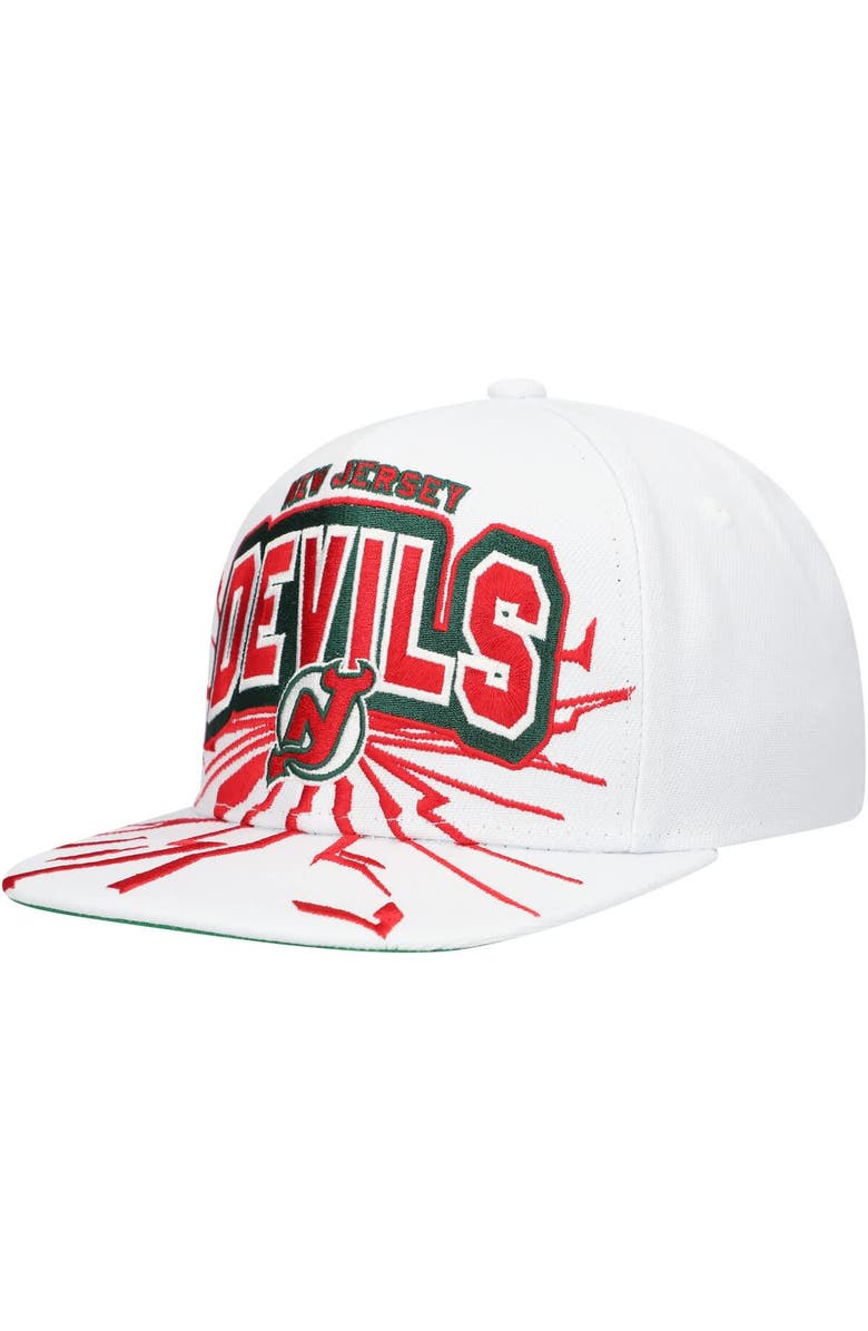 Mitchell & Ness Youth Mitchell & Ness White New Jersey Devils After Shock Snapback Hat, Main, color, White
