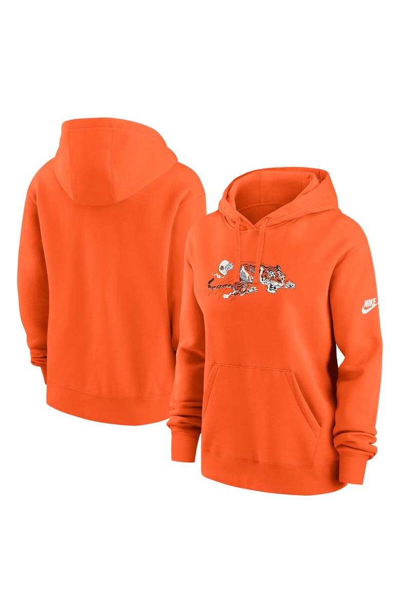 Nike Women's Nike Orange Cincinnati Bengals Club Fleece Pullover Hoodie, Main, color, 