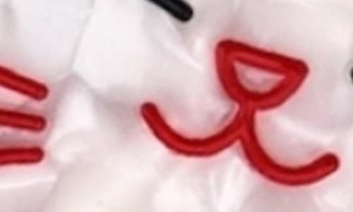 Solar Eclipse Hand Painted Lucky Cat Key Chain Bag Charm In Multi