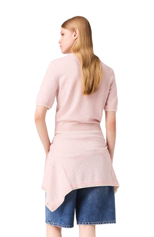 Maje Wool Short Sleeve Sweater