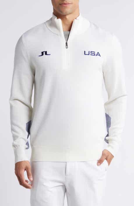 J. Lindeberg Nathaniel Wool Quarter Zip Sweater