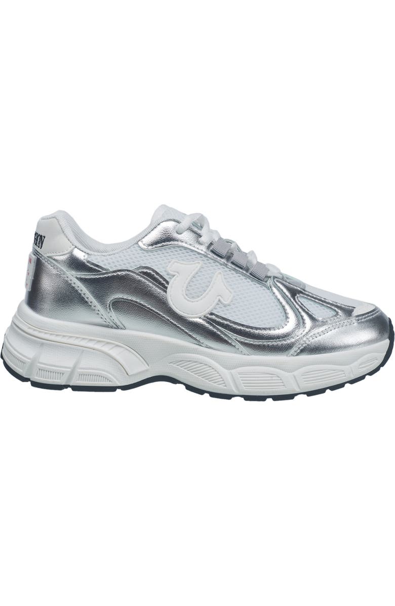 True Religion Dreezy Chunky Logo Sneaker, Alternate, color, Silver