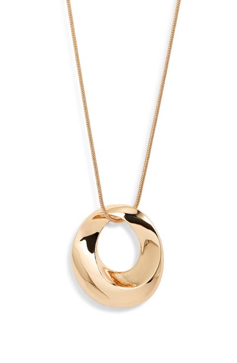 Bold Sculptural Twist Pendant Necklace