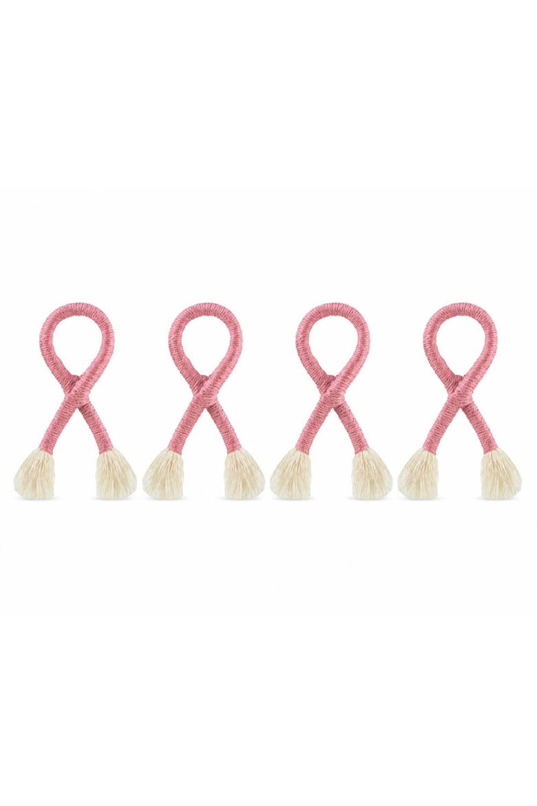 Nautical Knot Napkin Rings, Alternate, color, Pink