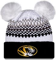 New Era Women's New Era Black Missouri Tigers Double Pom & Print Cuffed Knit Hat