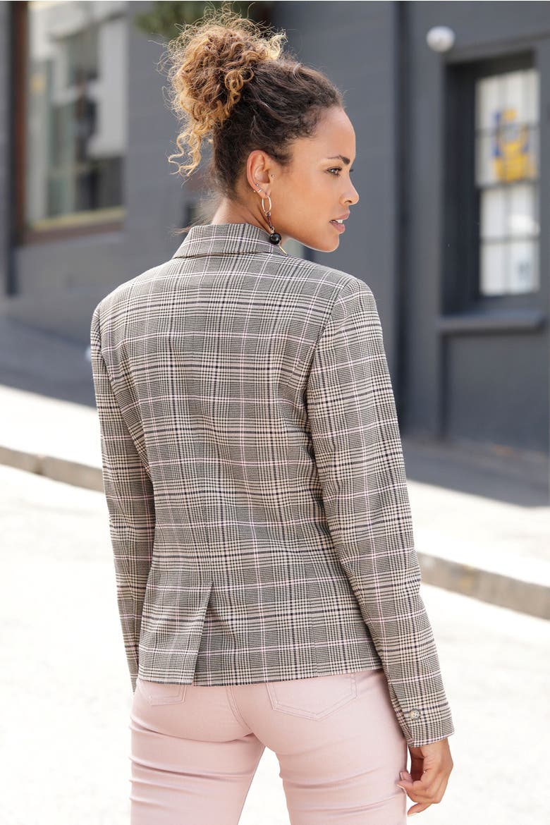 Classic Blazer, Alternate, color, Taupe Patterned