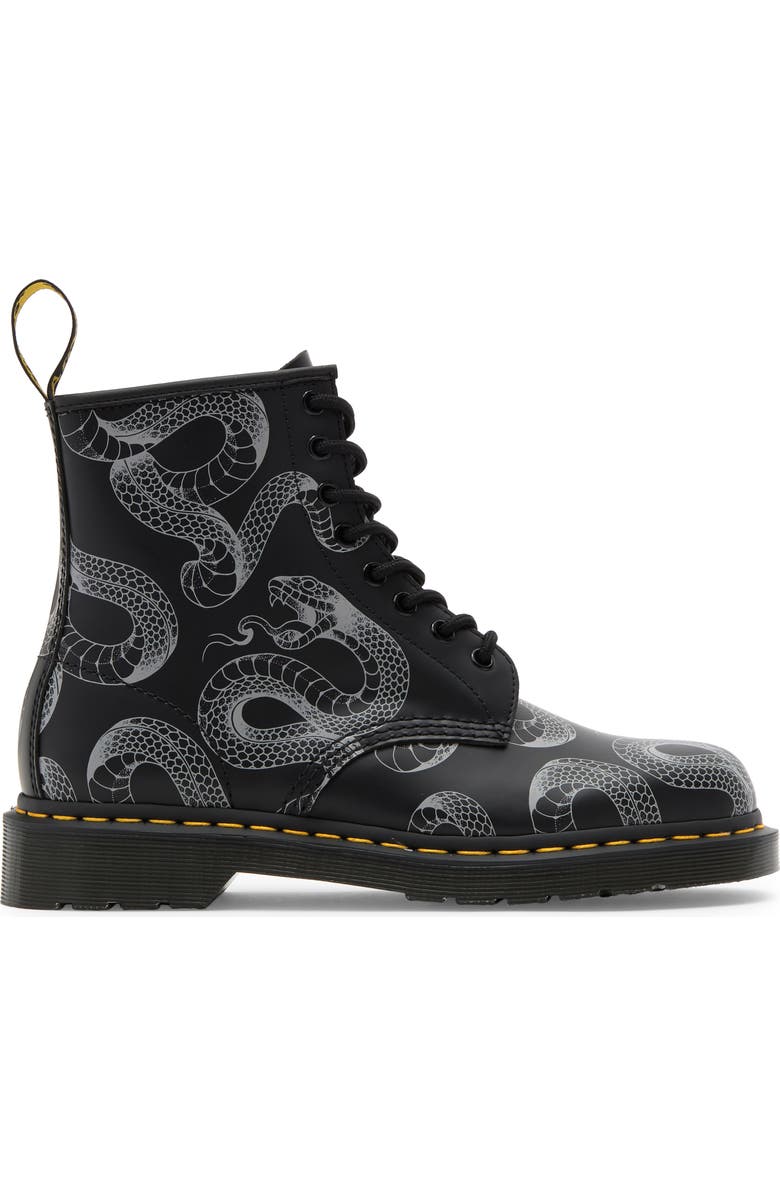 Dr. Martens 1460 Snake Print Boot, Alternate, color,