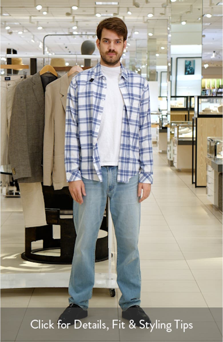 Lennox Plaid Cotton Blend Flannel Button-Up Shirt, sales video thumbnail