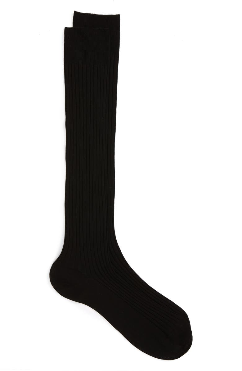 Pantherella Cotton Lisle Blend Over the Calf Dress Socks, Main, color, 