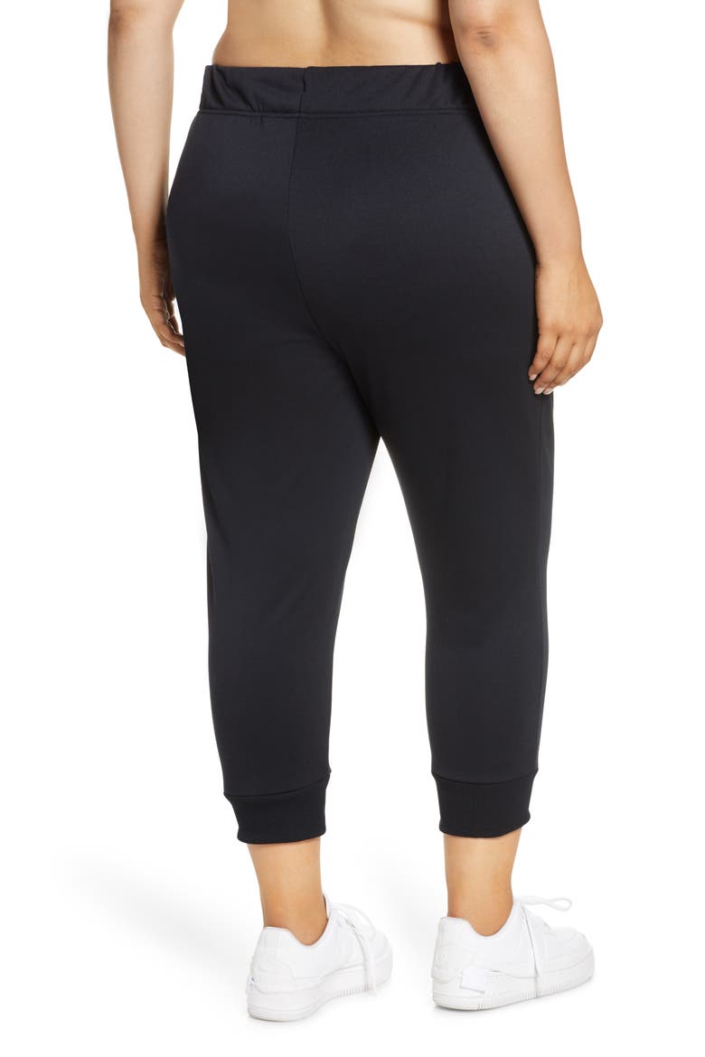 Dri-FIT One Crop Fleece Pants, Alternate, color, BLACK/ WHITE