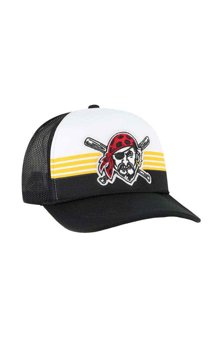 '47 Men's '47 Black Pittsburgh Pirates Lift Off Foam Front Mesh Trucker Adjustable Hat, Alternate, color, Black