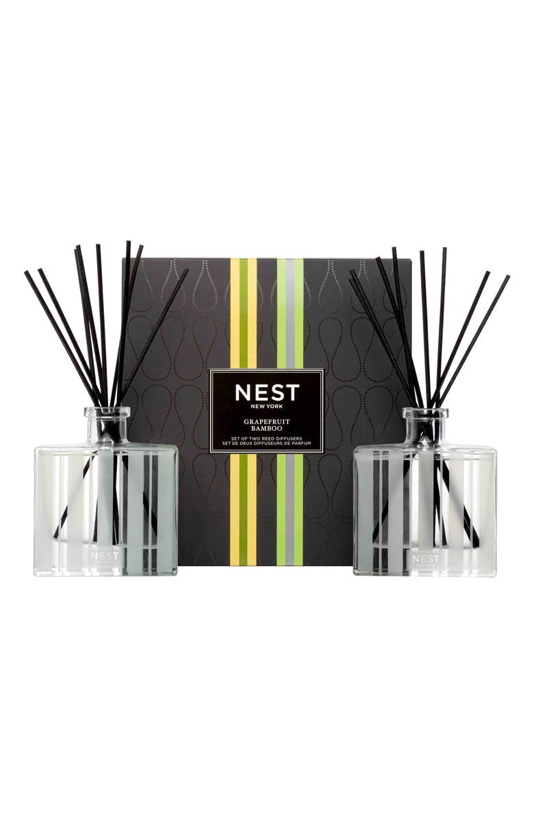 NEST New York Bamboo & Grapefruit Reed Diffuser Duo $116 Value, Main, color,