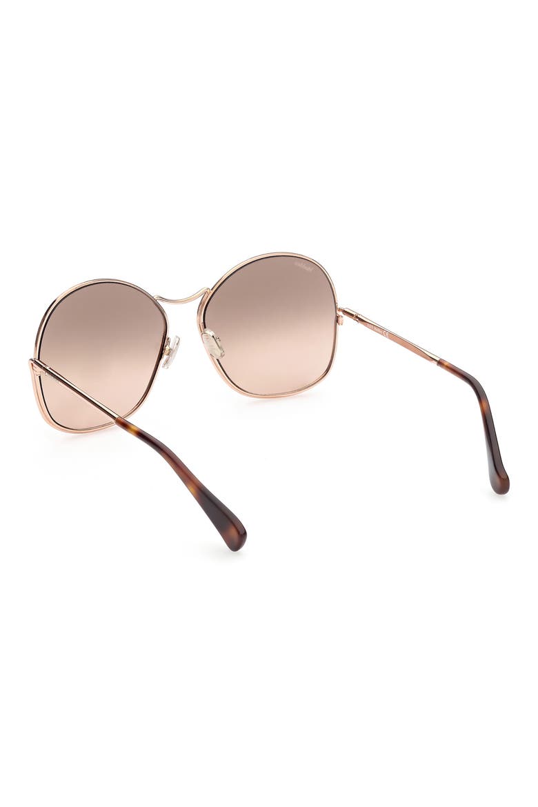 60mm Geometric Sunglasses, Alternate, color, GOLD/ OTHER / BROWN MIRROR