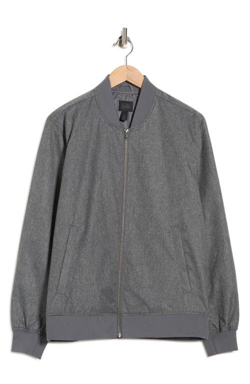 14th & Union Textured Bomber Jacket In Gray