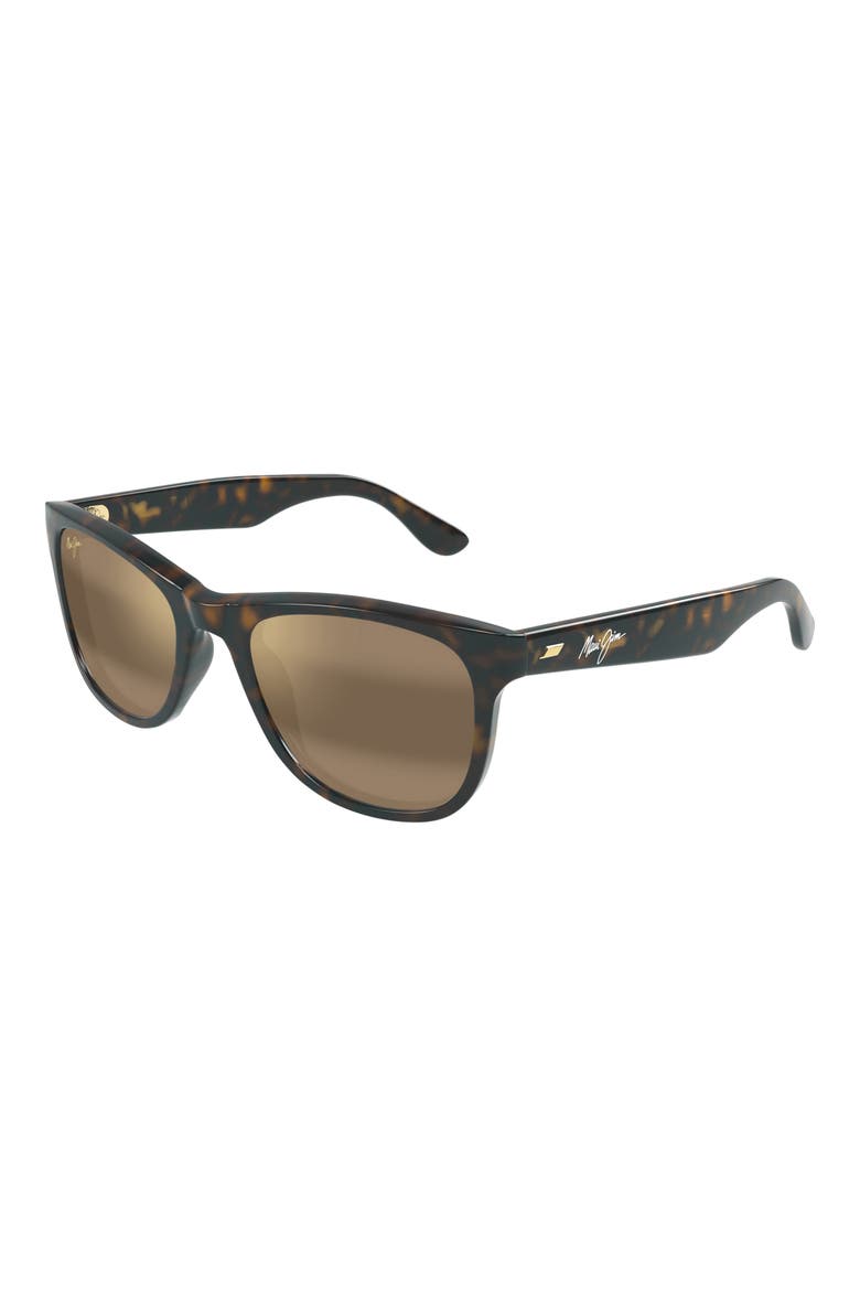 Kikonia XL 56mm PolarizedPlus2® Rectangular Sunglasses, Alternate, color, SHINY MELANGE BROWN HAVANA