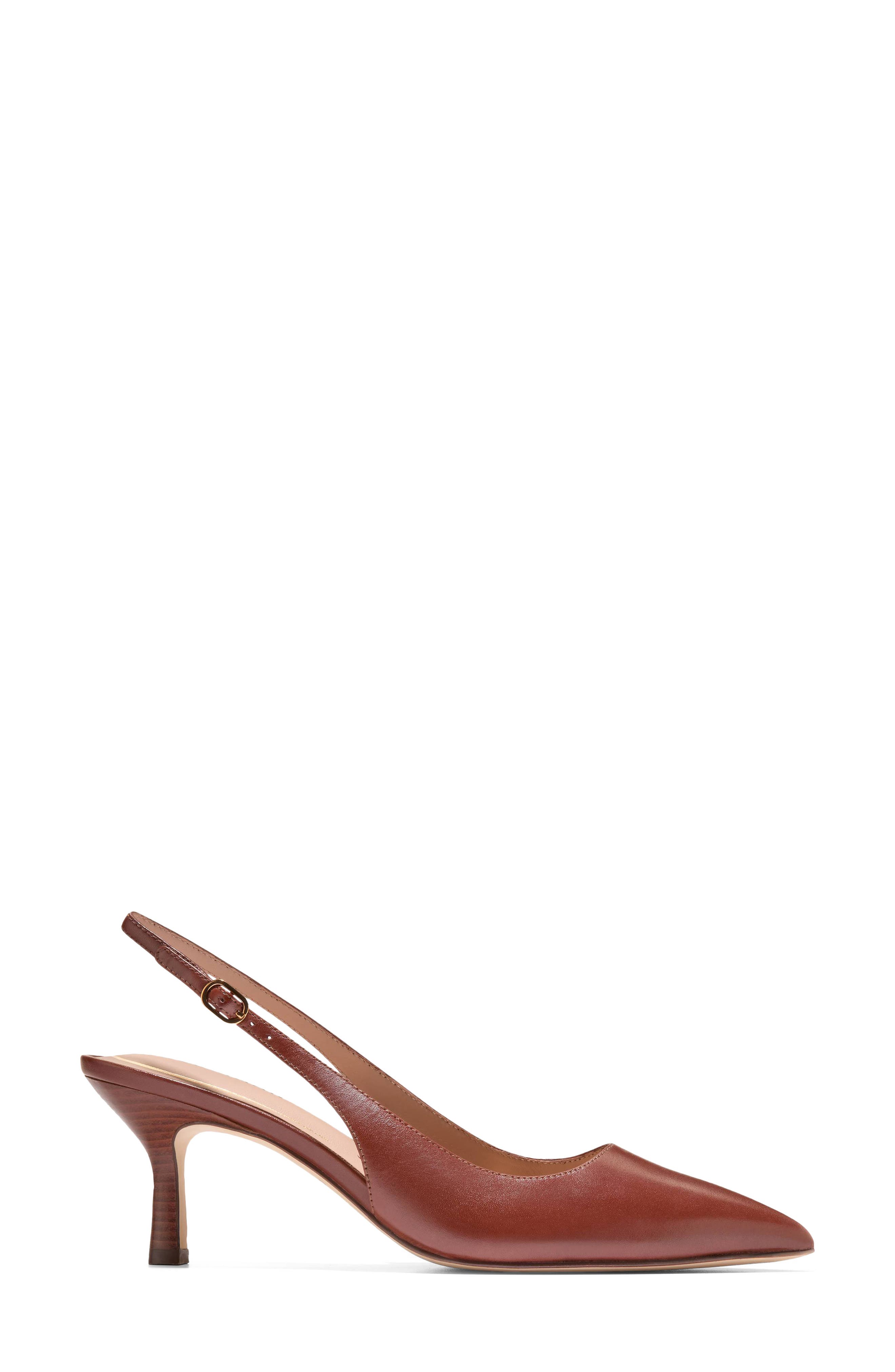 Hansell Slingback Pointed Toe Pump, Alternate, color, DARK CUOIO LEATHER