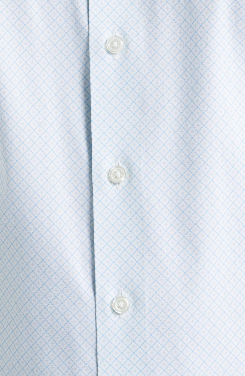 Nordstrom Trim Fit Premium Performance Dress Shirt, Alternate, color, Blue Sedalia Geo