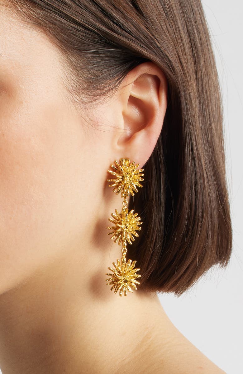 Karine Sultan Starburst Linear Drop Clip-On Earrings, Alternate, color, 