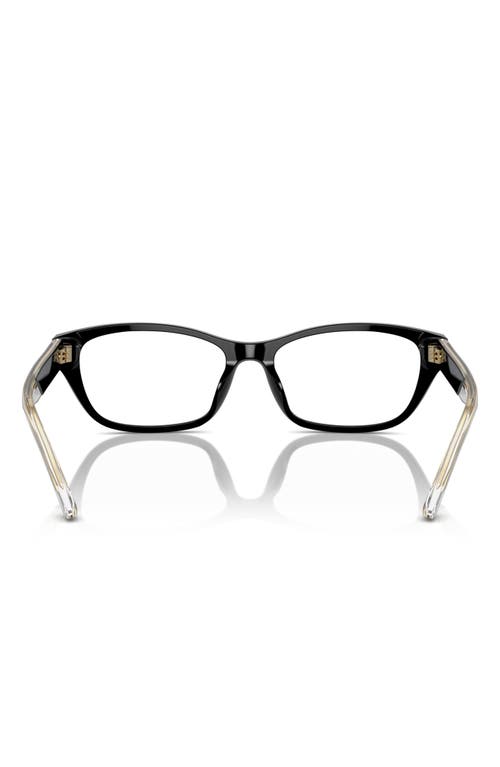 Emporio Armani 54mm Cat Eye Optical Glasses In Black