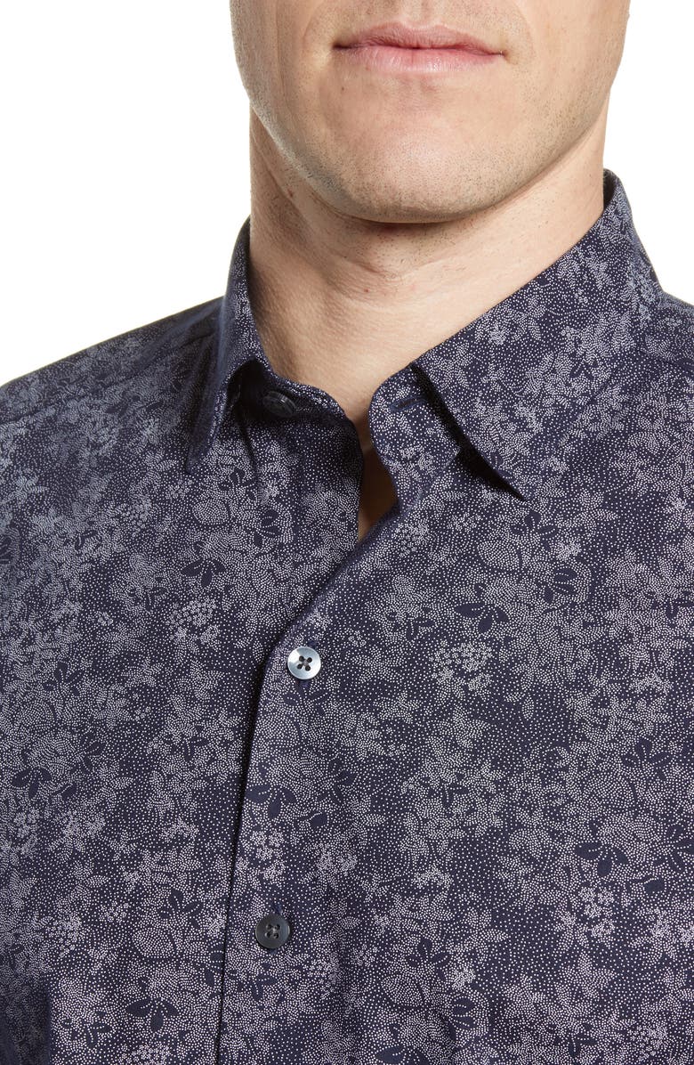 Robert Barakett Welpren Floral Button-Up Shirt, Alternate, color,