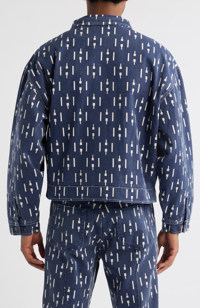 HONOR THE GIFT Print Denim Riding Jacket, Alternate, color, 