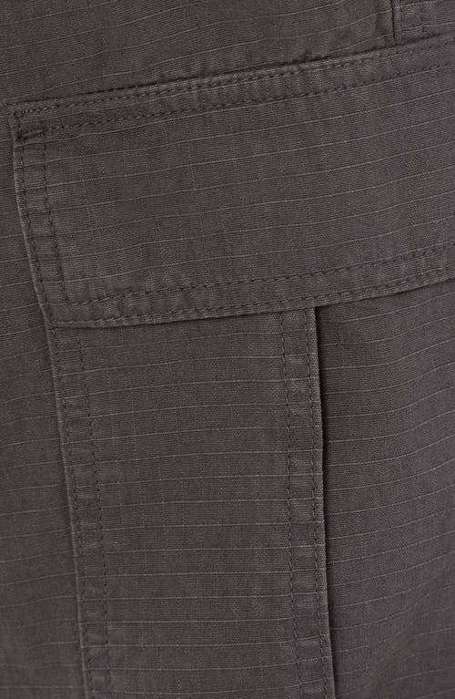 Guess Go Ripstop Panel Mid Rise Cargo Pants In Grey