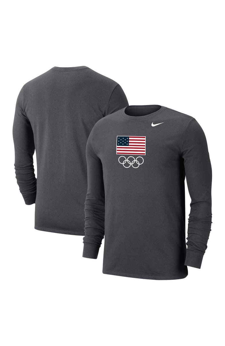 Nike Men's Nike Anthracite Team USA Performance T-Shirt, Main, color, 