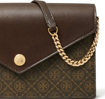 Tory Burch T Monogram Coated Canvas Envelope Crossbody