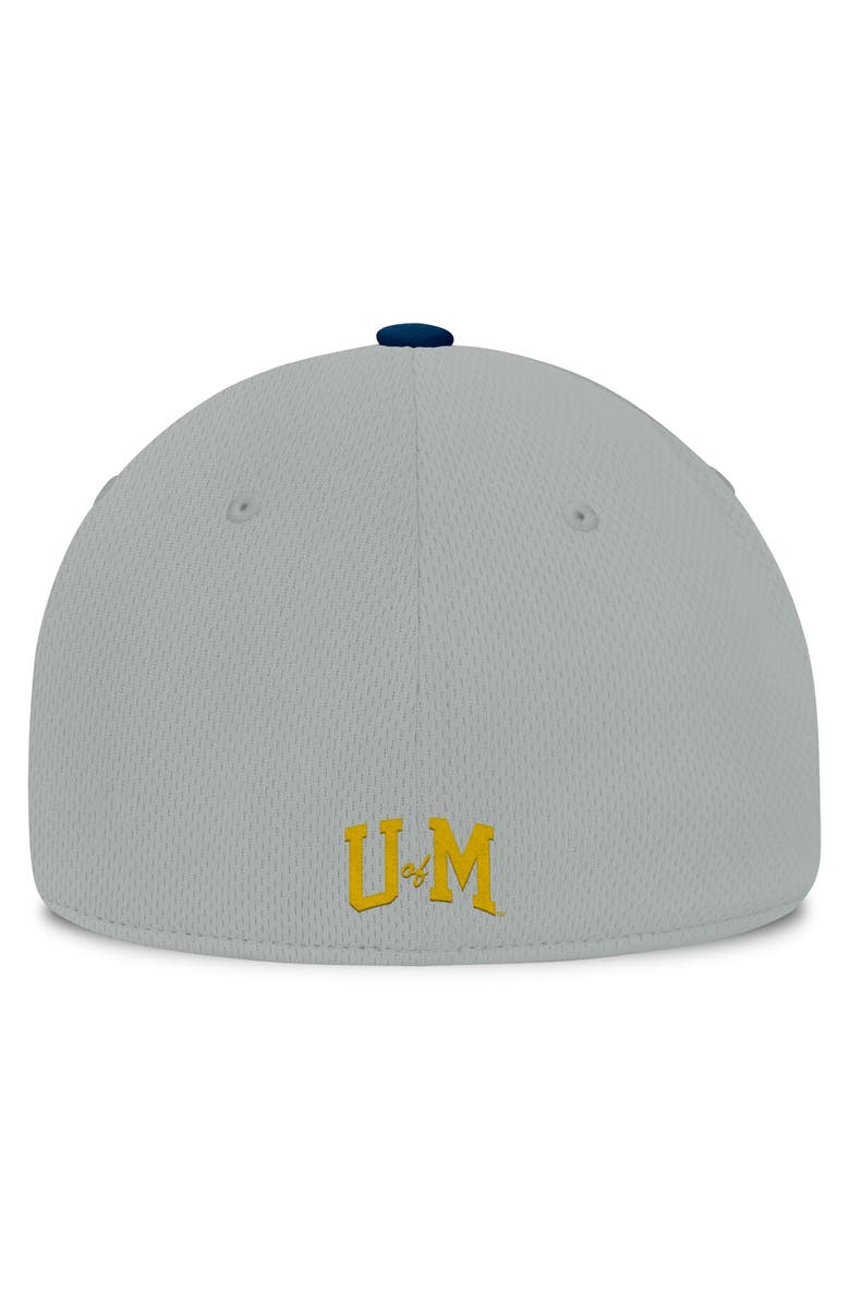 TOP OF THE WORLD Men's Top of the World  Gray/Navy Michigan Wolverines Mick Flex Hat, Alternate, color, Gray