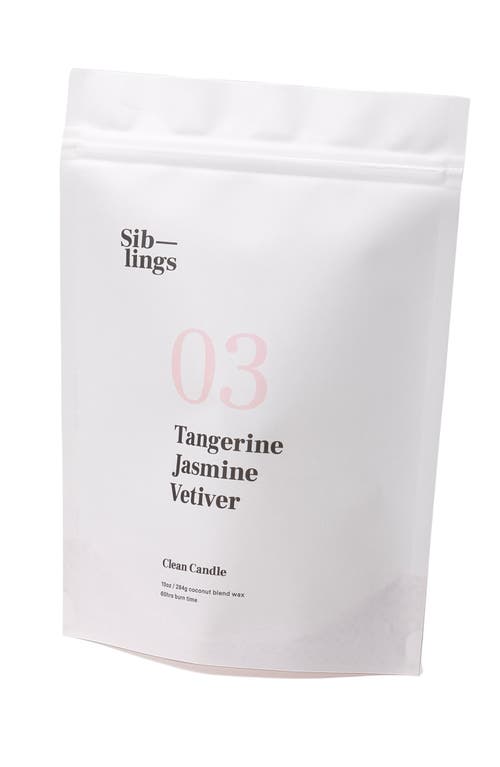 Siblings No. 03 Tangerine Jasmine Vetiver Diy Candle Kit In White