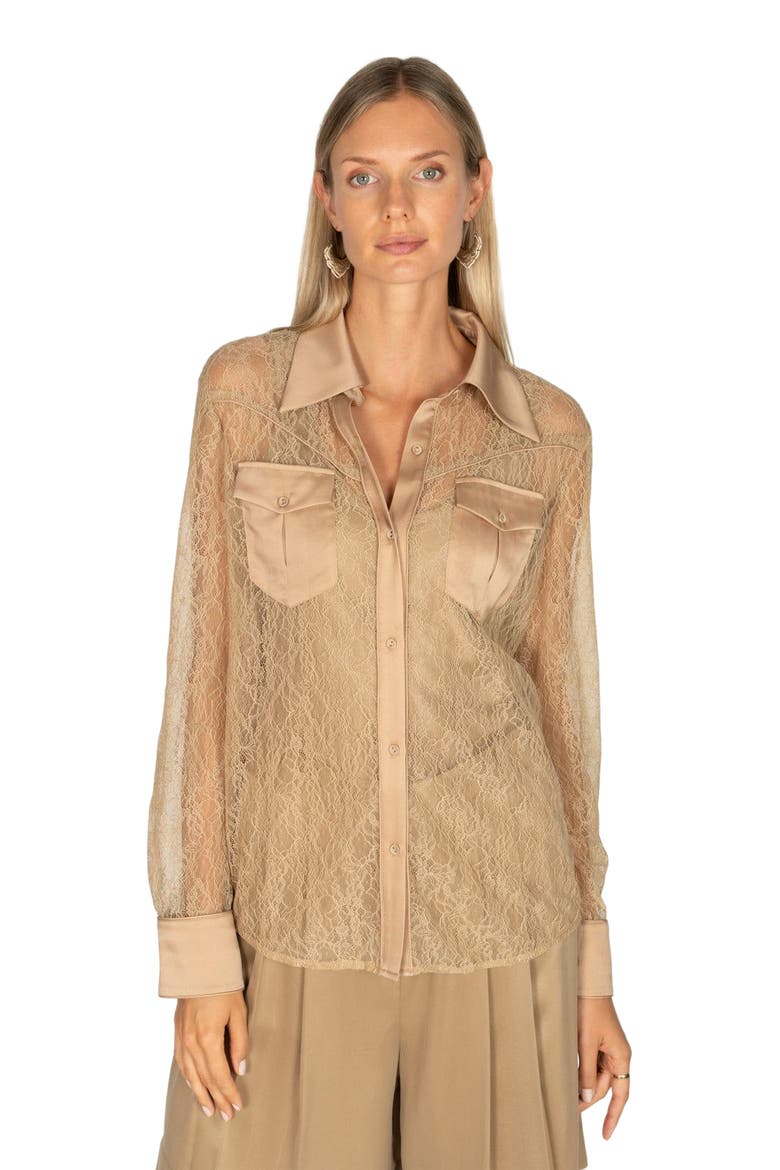 Aubree Top, Alternate, color, CARAMEL