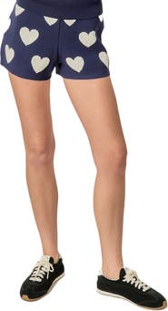 English Factory Heart Pattern Sweater Shorts