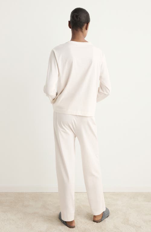 Mango Plain Cotton Pajamas In Neutral