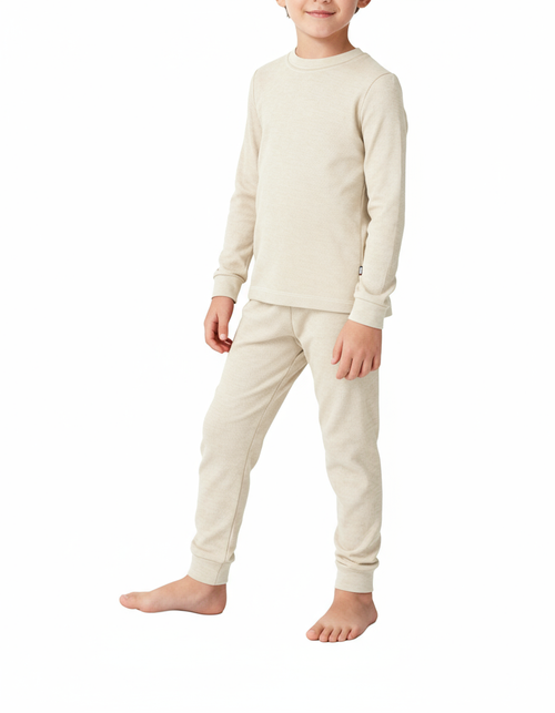 City Threads Kids'  Boys Soft & Cozy Thermal Long Johns 2-piece Set In Neutral