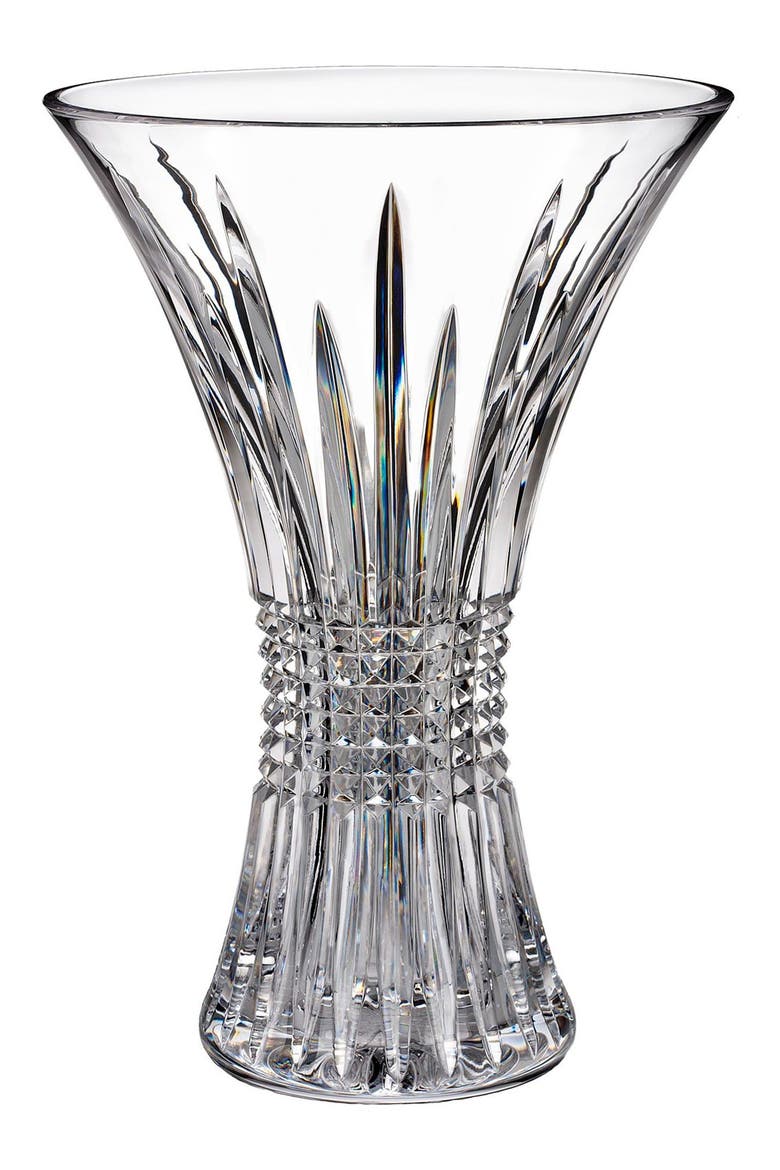 Lismore Diamond Lead Crystal Vase, Alternate, color, CLEAR