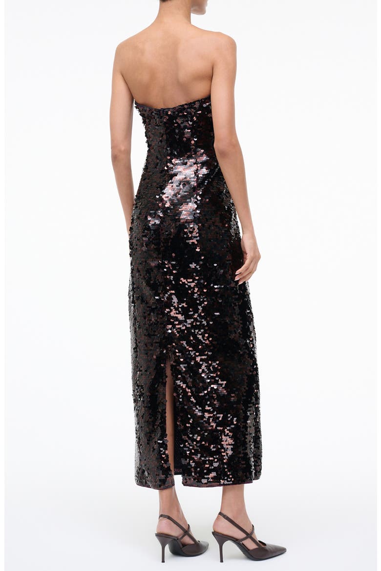 Cece Sequin Strapless Maxi Dress, Alternate, color, ESPRESSO/ BLACK