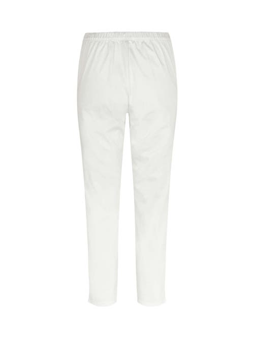 Masai Copenhagen Mapadme Elastic Waist Cropped Pants In White